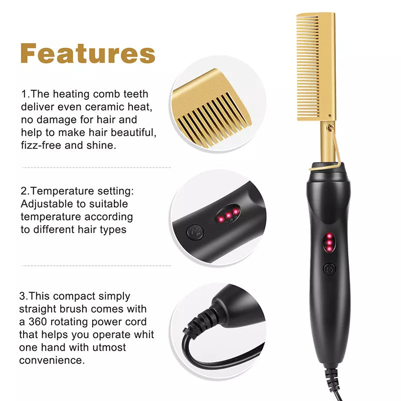 2 in 1 Electric Hot Heating Comb - Yayo