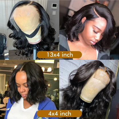 Yayo Body Wave Bob Wig 13x6 Transparent Lace Frontal Wig Brazilian Human Hair  180% Density - Yayo