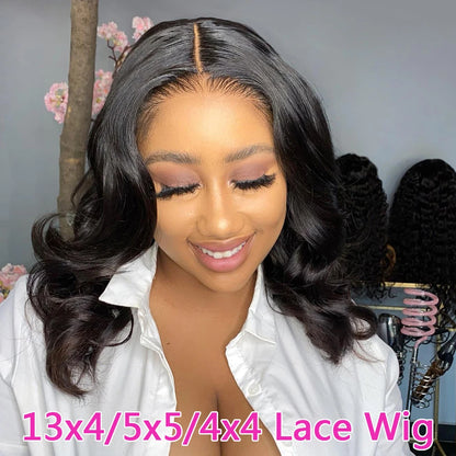 Yayo Body Wave Bob Wig 13x6 Transparent Lace Frontal Wig Brazilian Human Hair  180% Density - Yayo